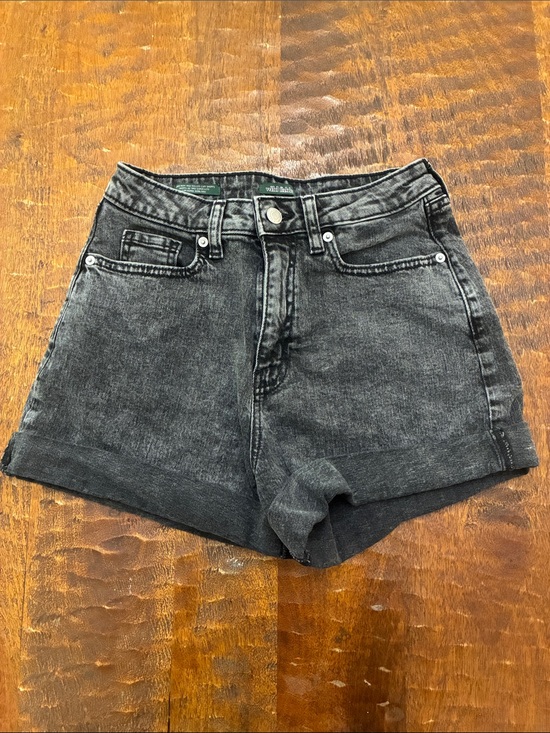 wild fable Pants - wild fable Black Washed High-Rise Jean Shorts